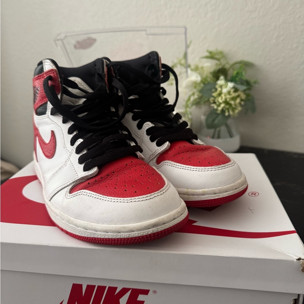 Nike Air Jordan 1 High Red and White Sneakers